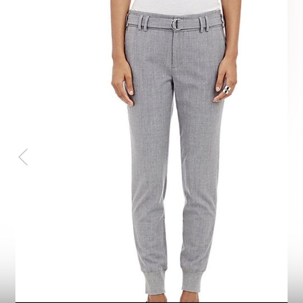 Vince‎ -  Wool Stretch "Belted Jogger" Trouser Stretch Pants w/ Pockets Size 4